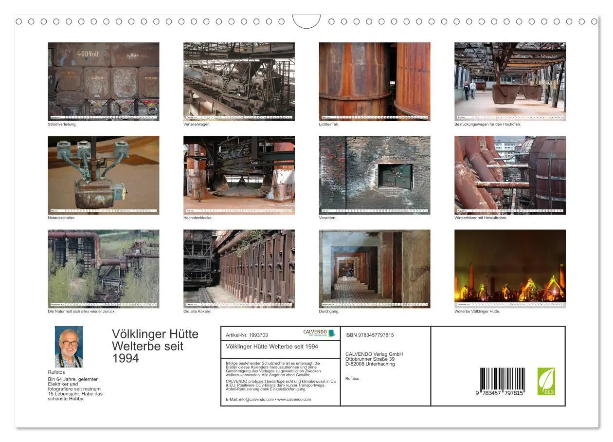 Bild: 9783457797815 | Völklinger Hütte Welterbe seit 1994 (Wandkalender 2026 DIN A3...