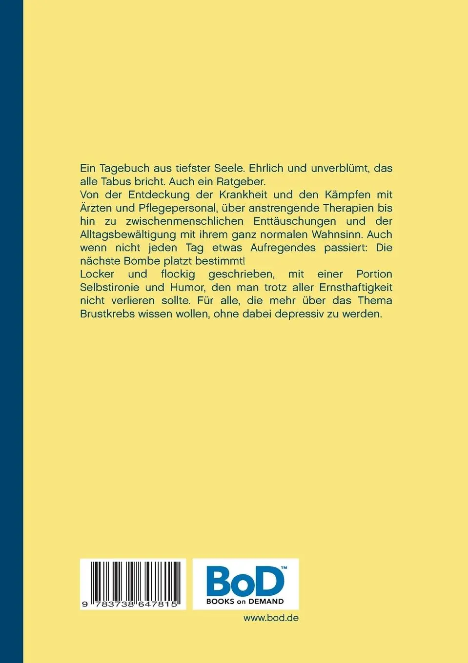 Rückseite: 9783738647815 | Eingezeckt | Brustkrebs und andere Unannehmlichkeiten | Tanja Schmitz