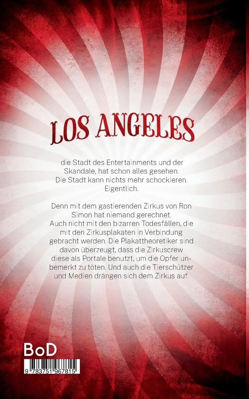 Rückseite: 9783751967815 | Zirkus | Ein übernatürlicher Horrorroman | Jan Trouw | Taschenbuch