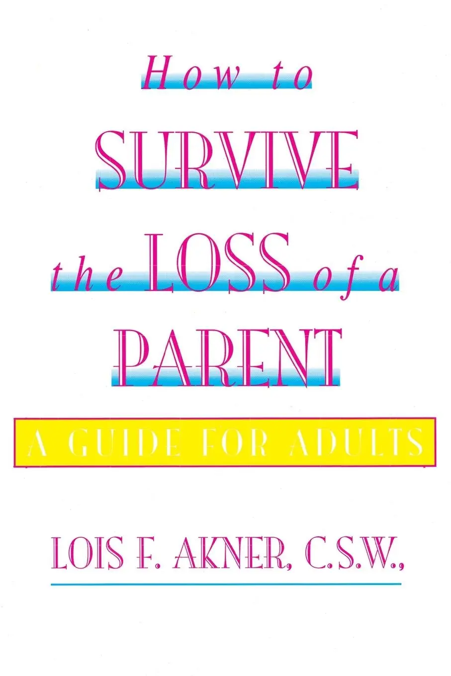Cover: 9780688137915 | How to Survive the Loss of a Parent | Lois F Akner | Taschenbuch