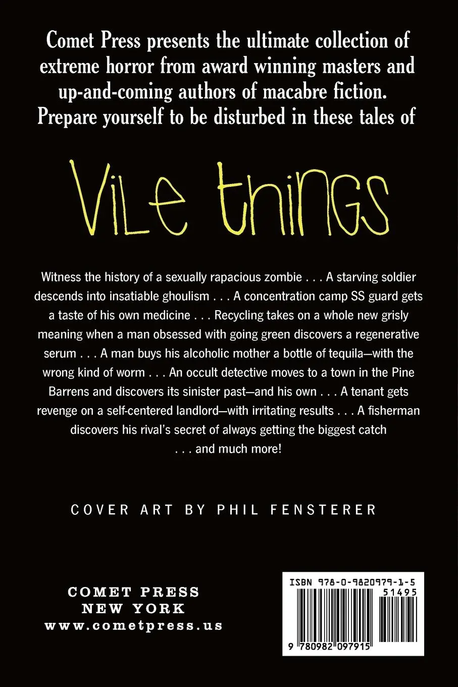 Rückseite: 9780982097915 | Vile Things | Extreme Deviations of Horror | Cheryl Mullenax | Buch