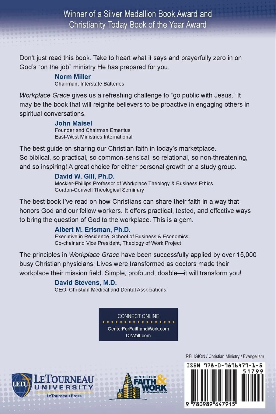 Rückseite: 9780989647915 | Workplace Grace | Becoming a Spiritual Influence at Work | Taschenbuch