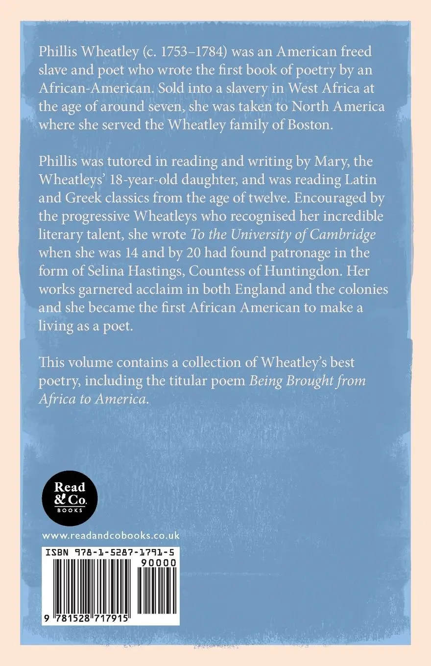 Rückseite: 9781528717915 | Being Brought from Africa to America - The Best of Phillis Wheatley