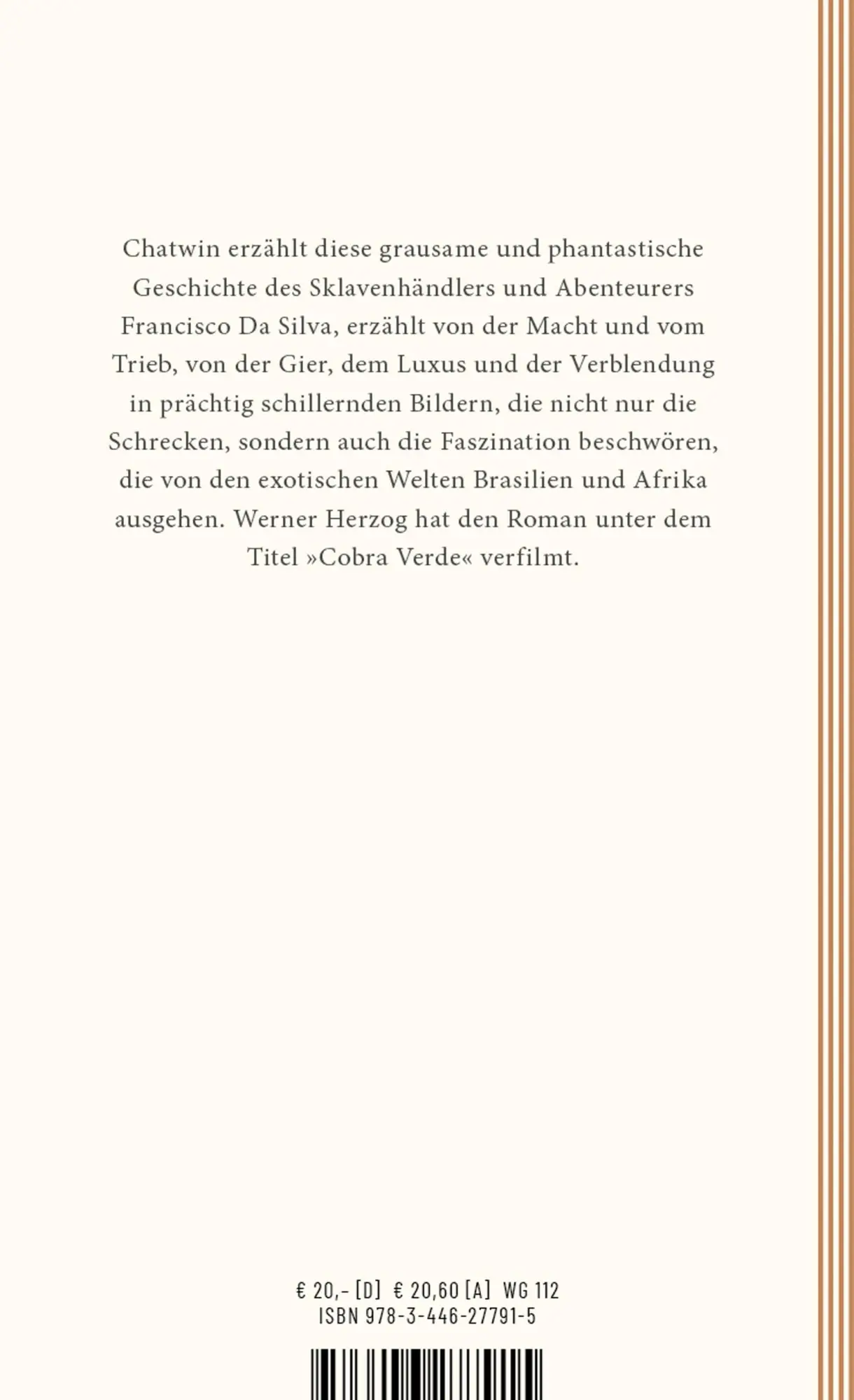 Bild: 9783446277915 | Der Vizekönig von Ouidah | Roman | Bruce Chatwin | Taschenbuch | 2003