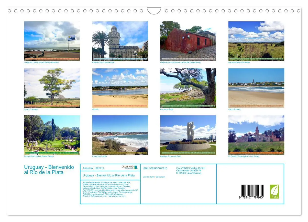Bild: 9783457787915 | Uruguay - Bienvenido al Río de la Plata (Wandkalender 2026 DIN A3...