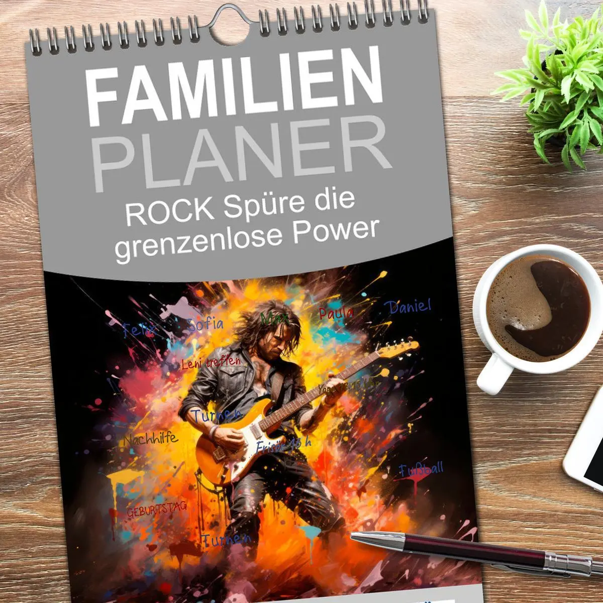 Bild: 9783516497915 | Familienplaner 2026 - ROCK Spüre die grenzenlose Power mit 5...