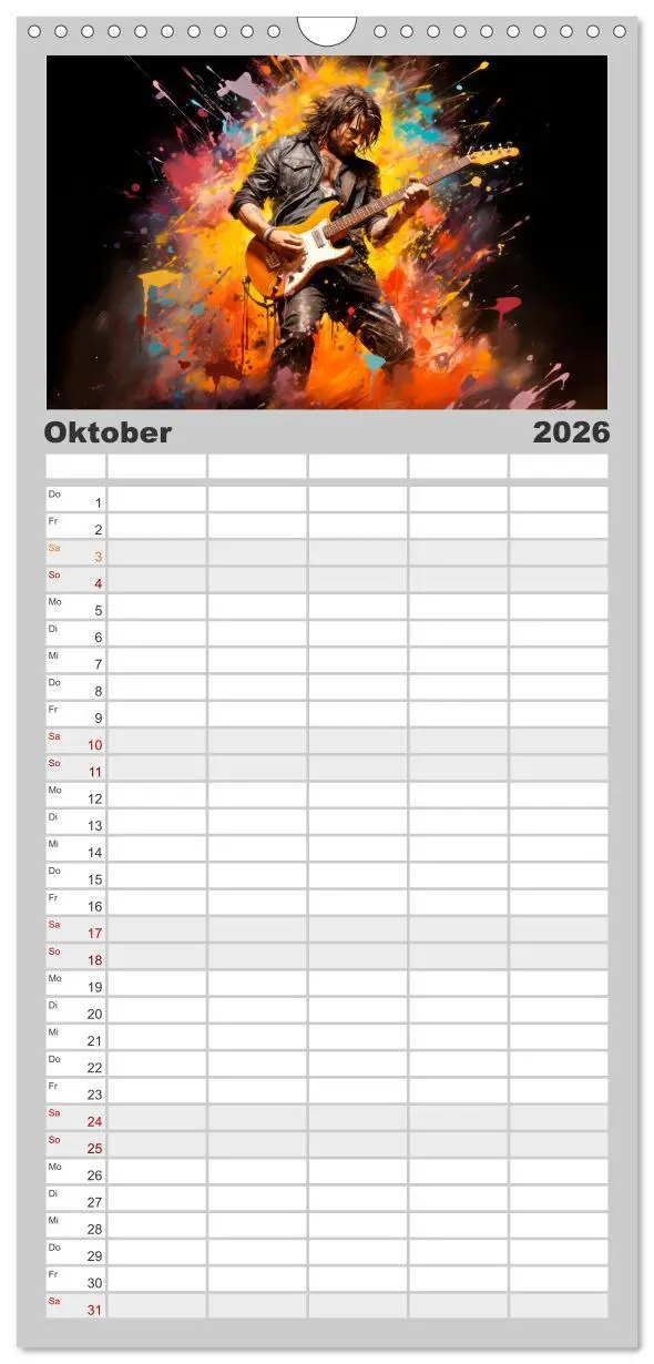 Bild: 9783516497915 | Familienplaner 2026 - ROCK Spüre die grenzenlose Power mit 5...