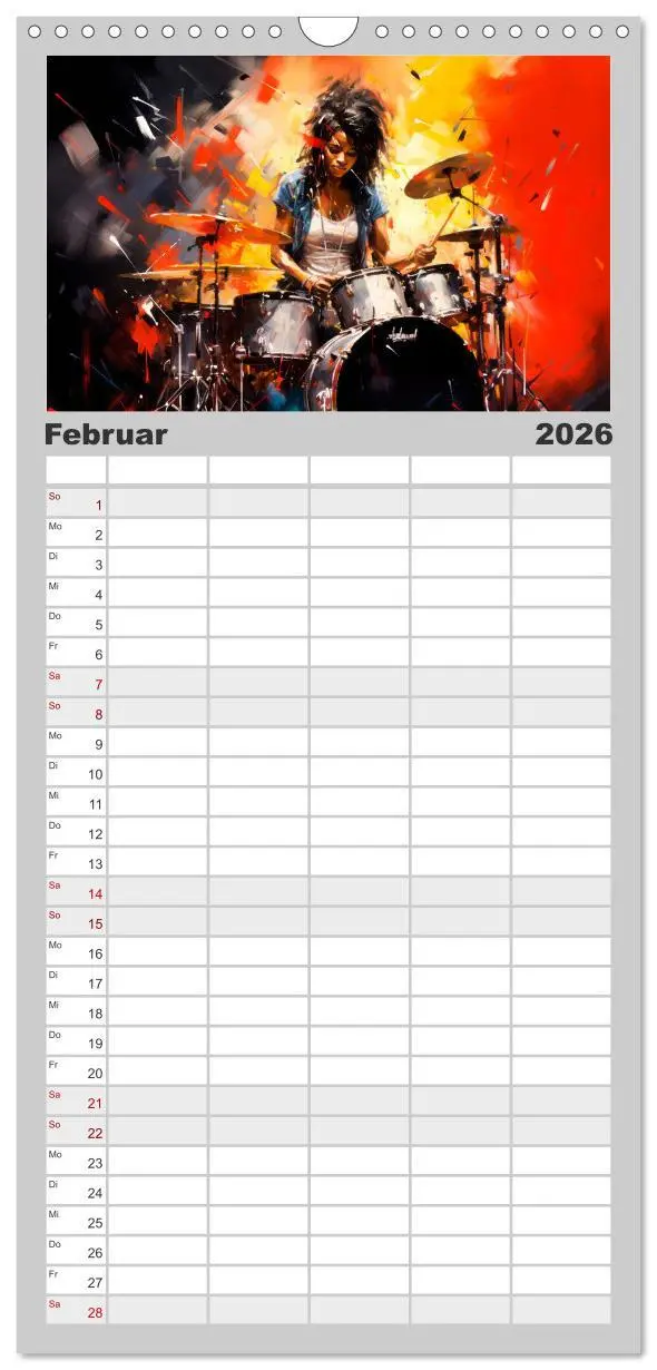 Bild: 9783516497915 | Familienplaner 2026 - ROCK Spüre die grenzenlose Power mit 5...