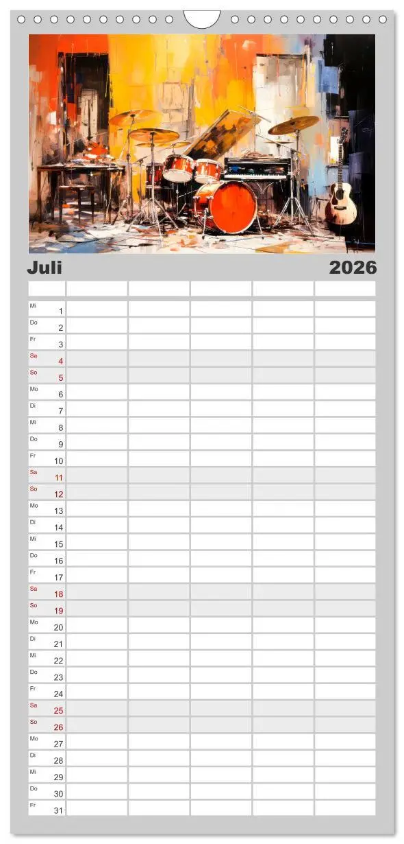 Bild: 9783516497915 | Familienplaner 2026 - ROCK Spüre die grenzenlose Power mit 5...
