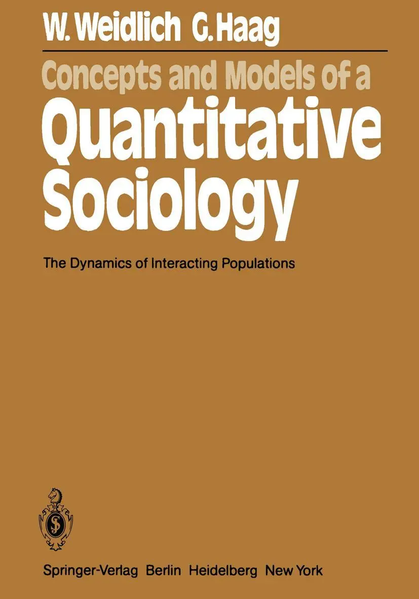 Cover: 9783642817915 | Concepts and Models of a Quantitative Sociology | W. Weidlich (u. a.)