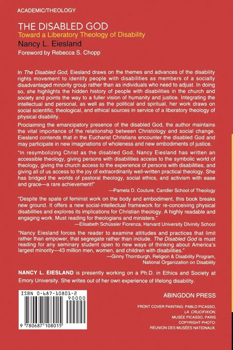 Rückseite: 9780687108015 | The Disabled God | Toward a Liberatory Theology of Disability | Buch
