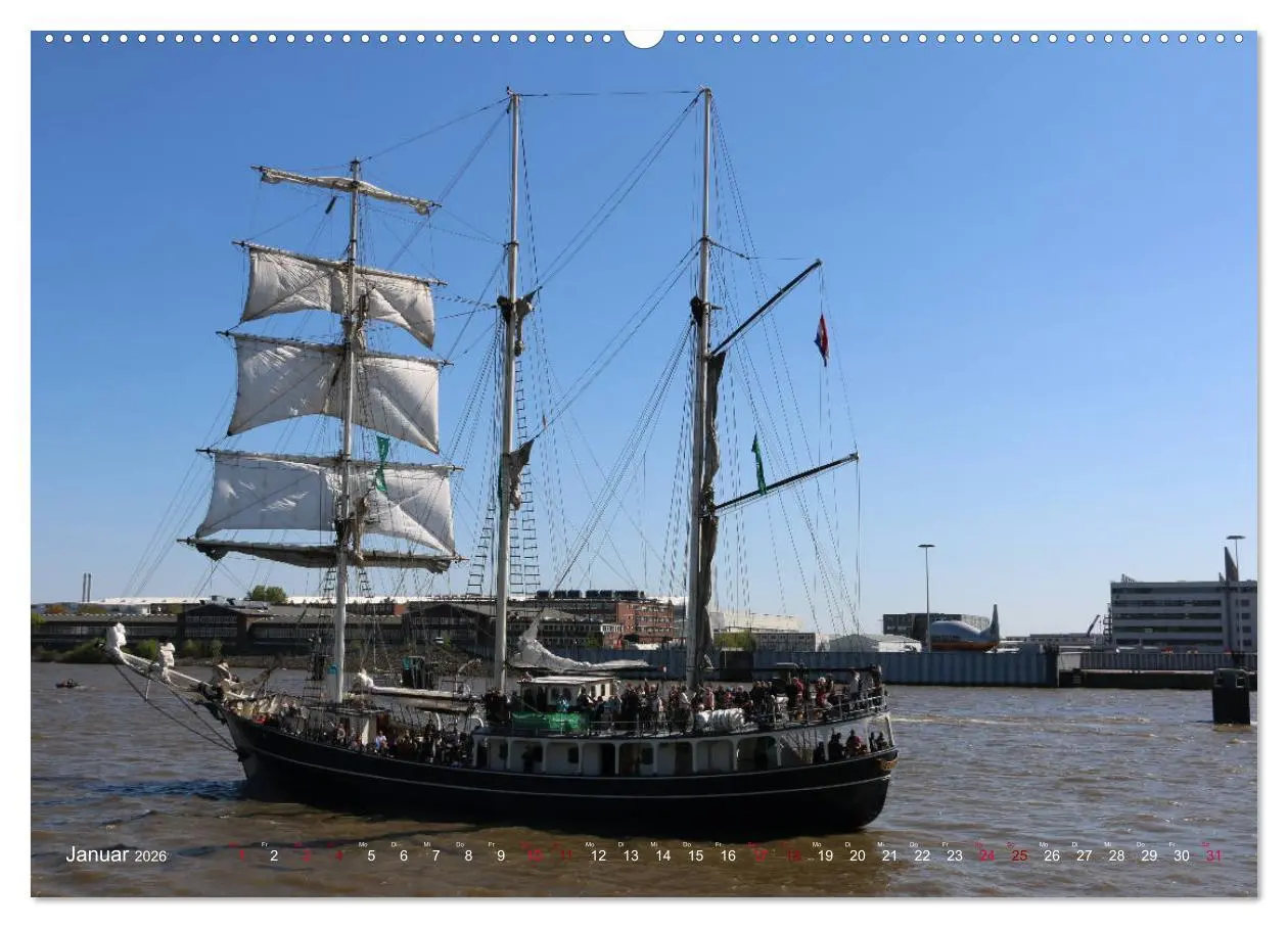 Bild: 9783457748015 | Segelschiffe auf der Elbe (hochwertiger Premium Wandkalender 2026...