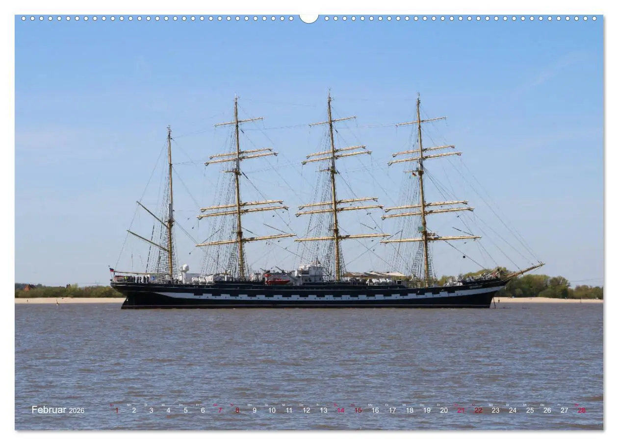 Bild: 9783457748015 | Segelschiffe auf der Elbe (hochwertiger Premium Wandkalender 2026...