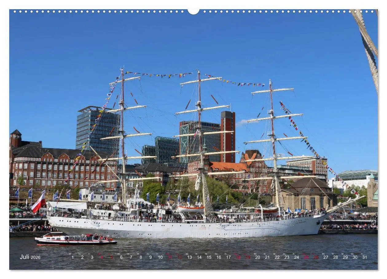Bild: 9783457748015 | Segelschiffe auf der Elbe (hochwertiger Premium Wandkalender 2026...