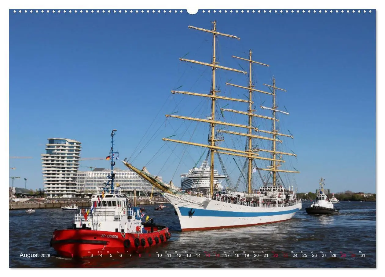Bild: 9783457748015 | Segelschiffe auf der Elbe (hochwertiger Premium Wandkalender 2026...