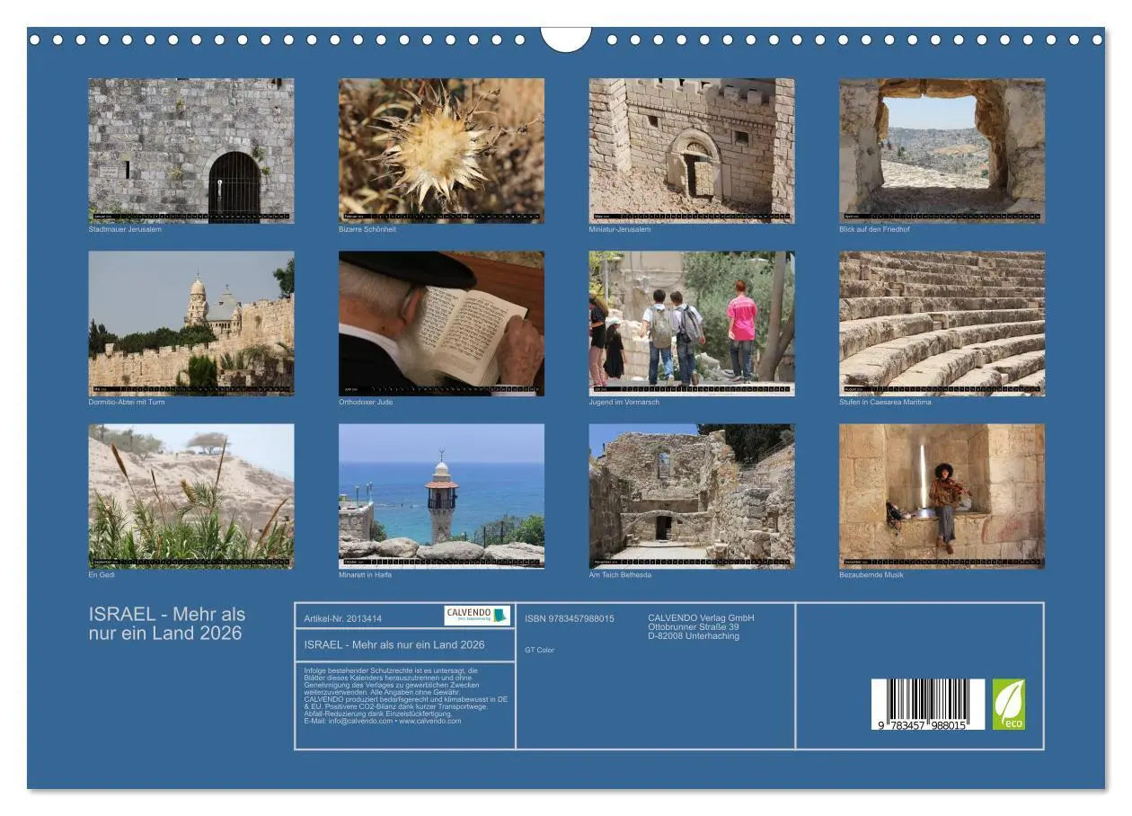 Bild: 9783457988015 | ISRAEL - Mehr als nur ein Land 2026 (Wandkalender 2026 DIN A3...