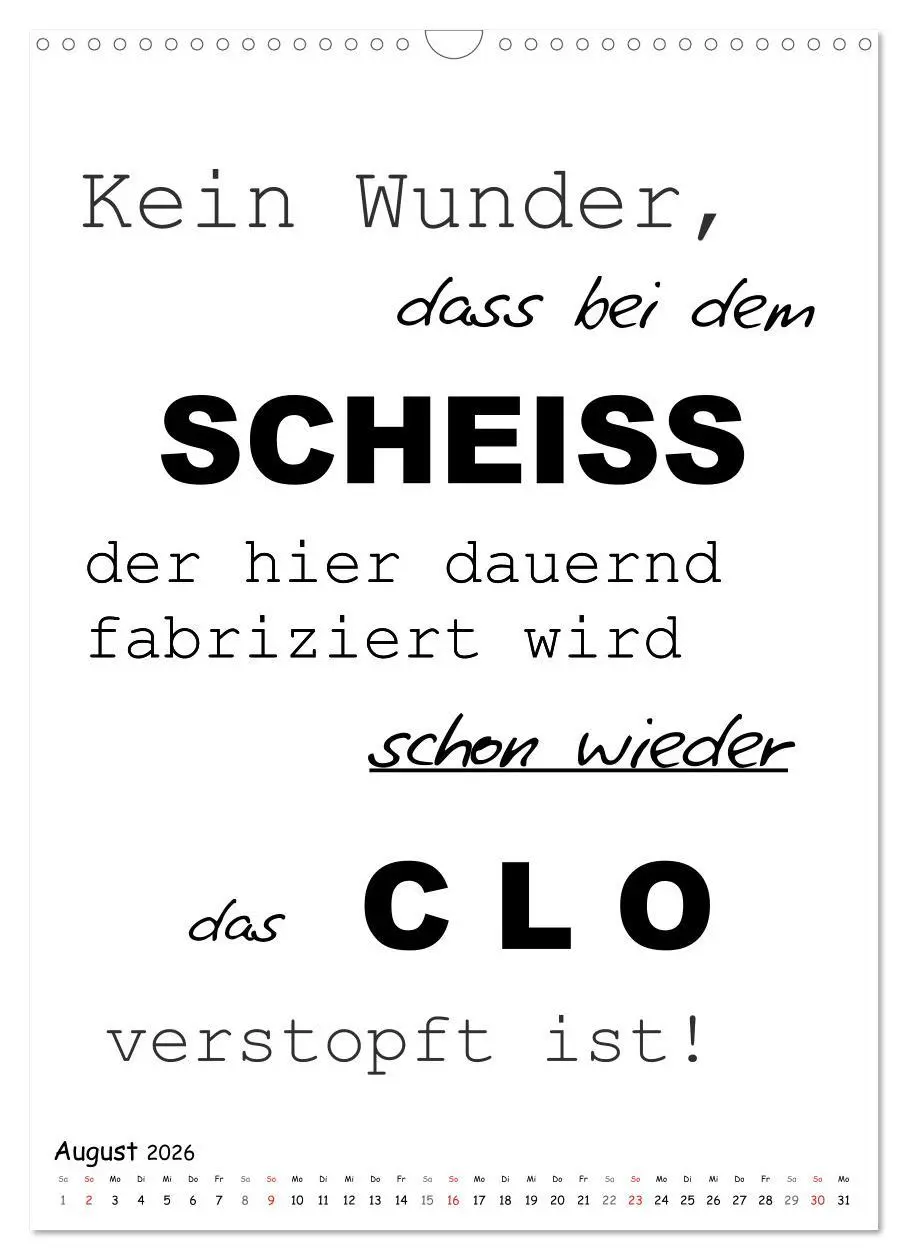 Bild: 9783516388015 | Typo-Kalender für das Büro. Gemeine und lustige Sprüche...