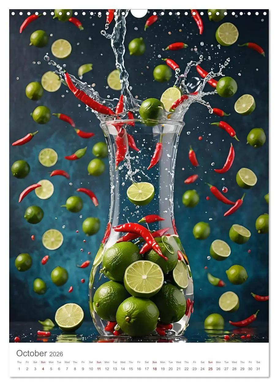Bild: 9783516528015 | Pure refreshment - Infused water (Wall Calendar 2026 DIN A3...