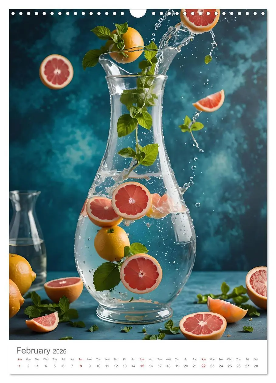 Bild: 9783516528015 | Pure refreshment - Infused water (Wall Calendar 2026 DIN A3...