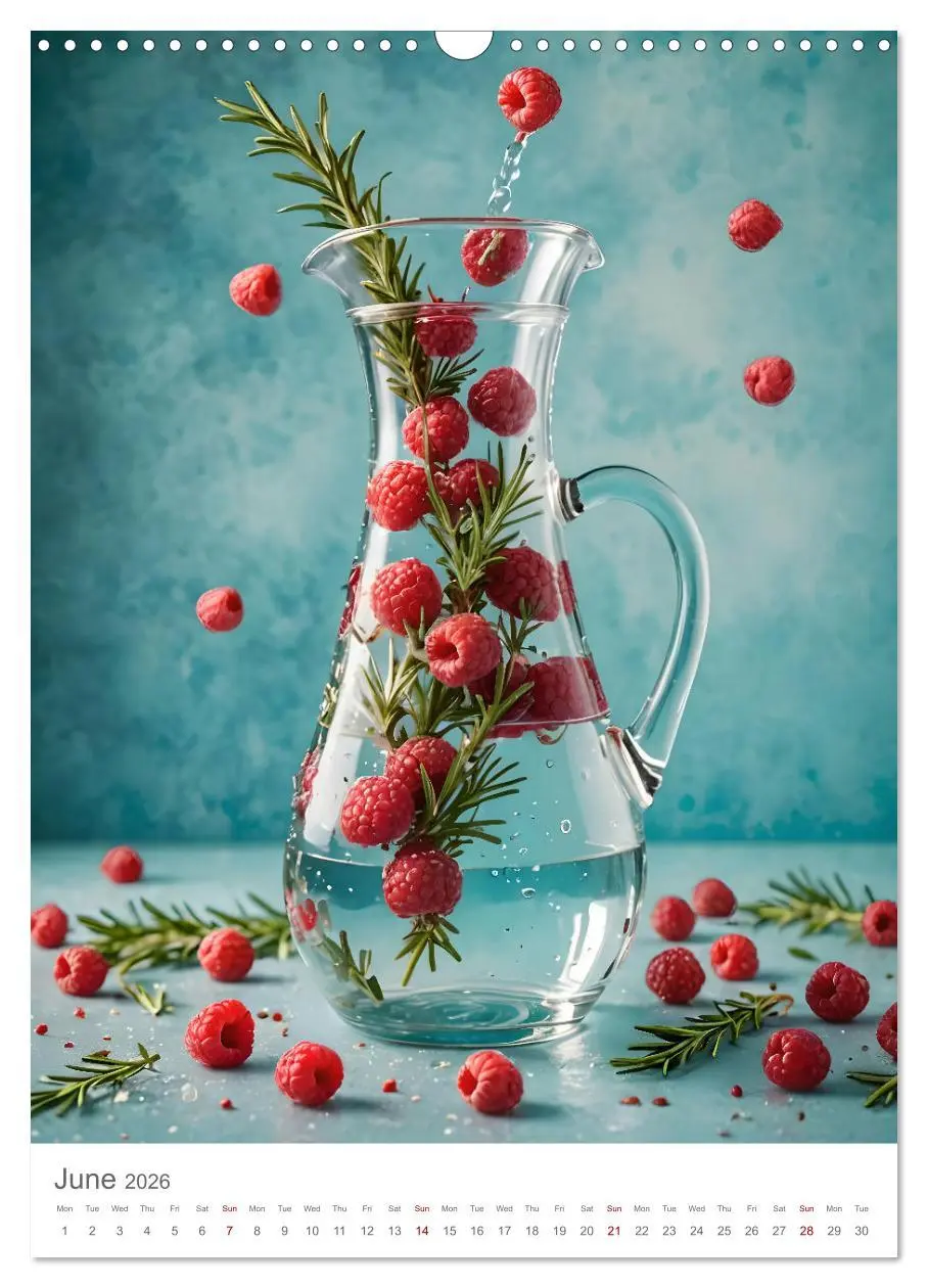Bild: 9783516528015 | Pure refreshment - Infused water (Wall Calendar 2026 DIN A3...