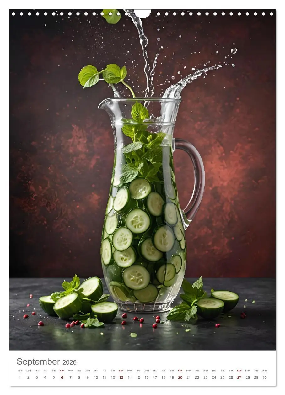 Bild: 9783516528015 | Pure refreshment - Infused water (Wall Calendar 2026 DIN A3...
