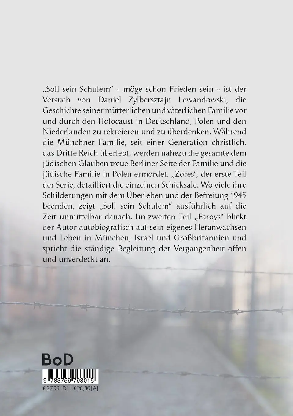 Rückseite: 9783759798015 | Soll sein Schulem I: Zores | Eine Familiengeschichte deutscher Juden