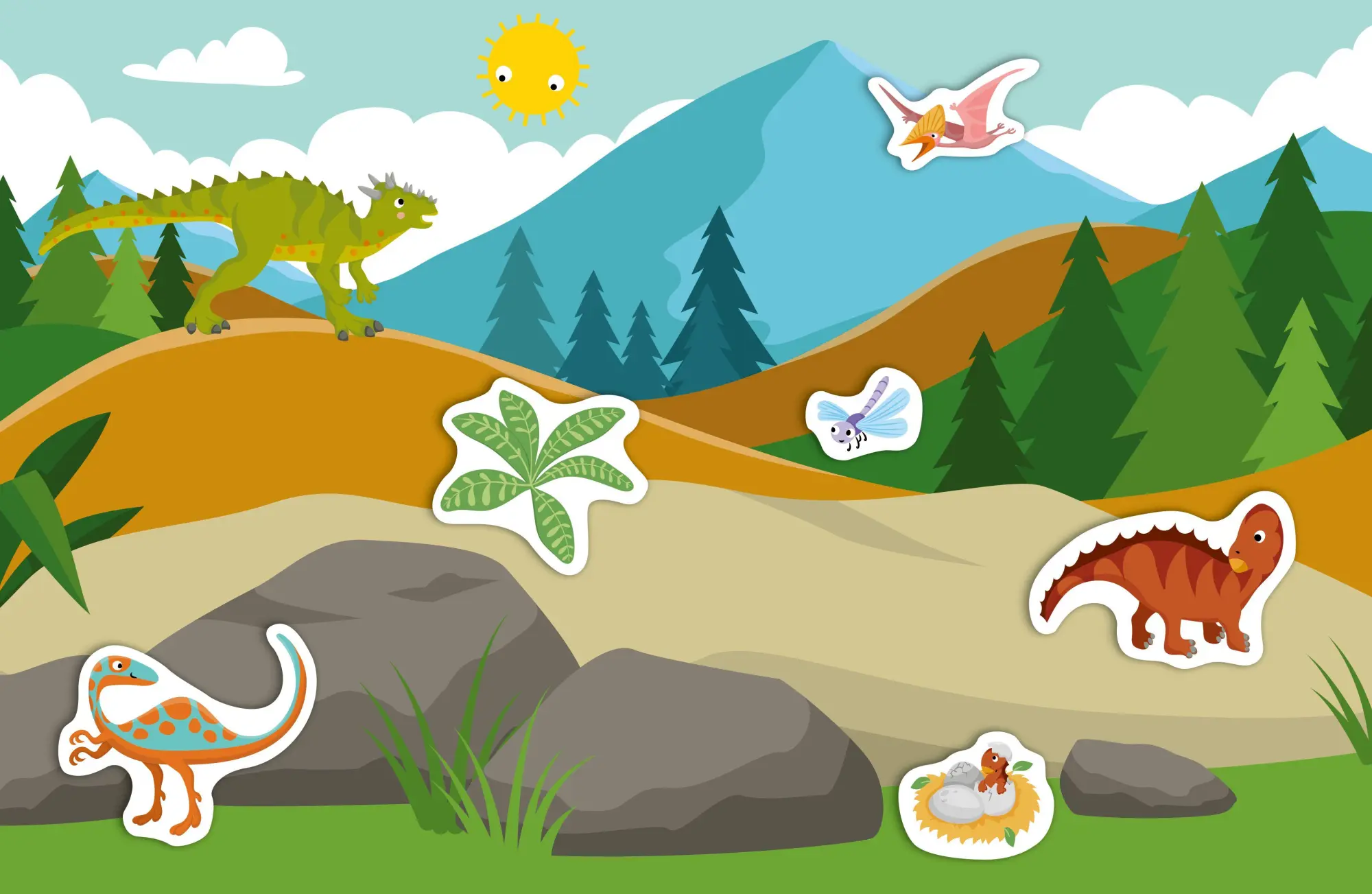 Bild: 9783788648015 | Mein erstes Stickerheft. Dinos | Alberta Kiel | Broschüre | 16 S.