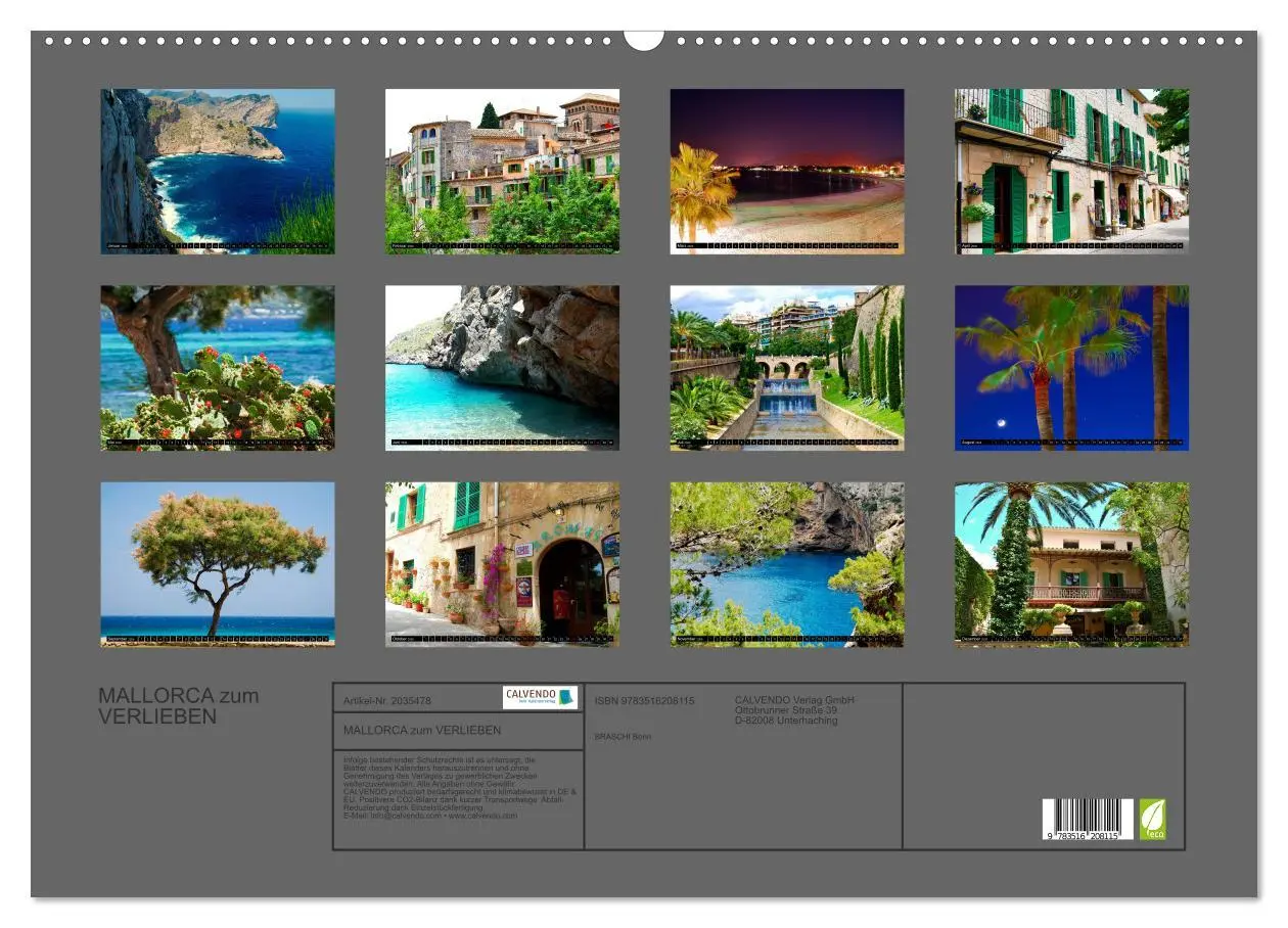 Bild: 9783516208115 | MALLORCA zum VERLIEBEN (Wandkalender 2026 DIN A2 quer), CALVENDO...