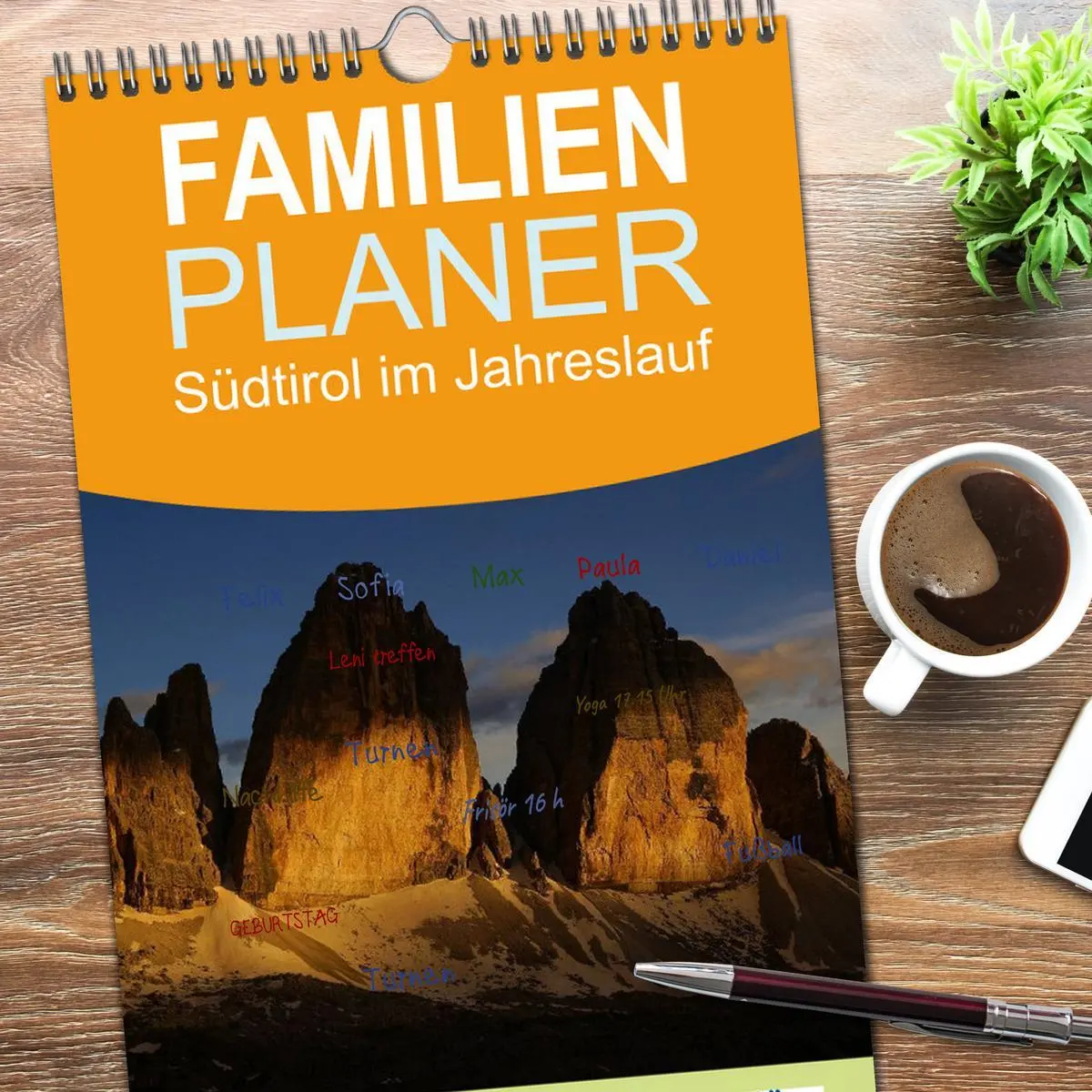 Bild: 9783516518115 | Familienplaner 2026 - Südtirol im Jahreslauf mit 5 Spalten...