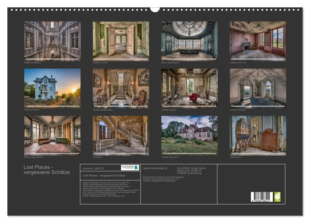 Bild: 9783569468115 | Lost Places - vergessene Schätze (Wandkalender 2027 DIN A2 quer),...