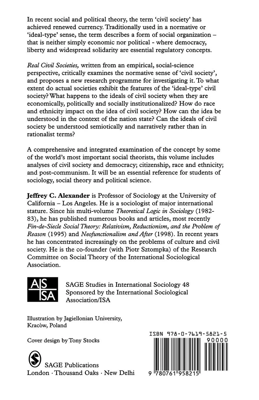 Rückseite: 9780761958215 | Real Civil Societies | Dilemmas of Institutionalization | Alexander
