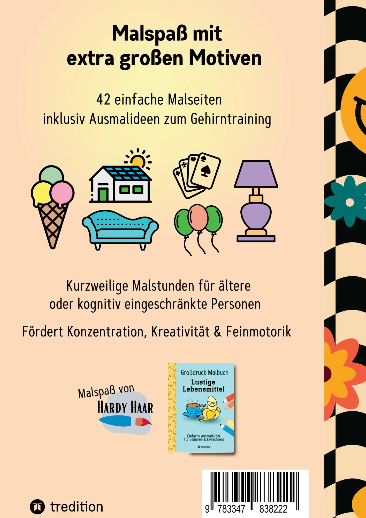 Rückseite: 9783347838215 | Großdruck Malbuch für Senioren, Erwachsene, Sehbehinderte Ganz...