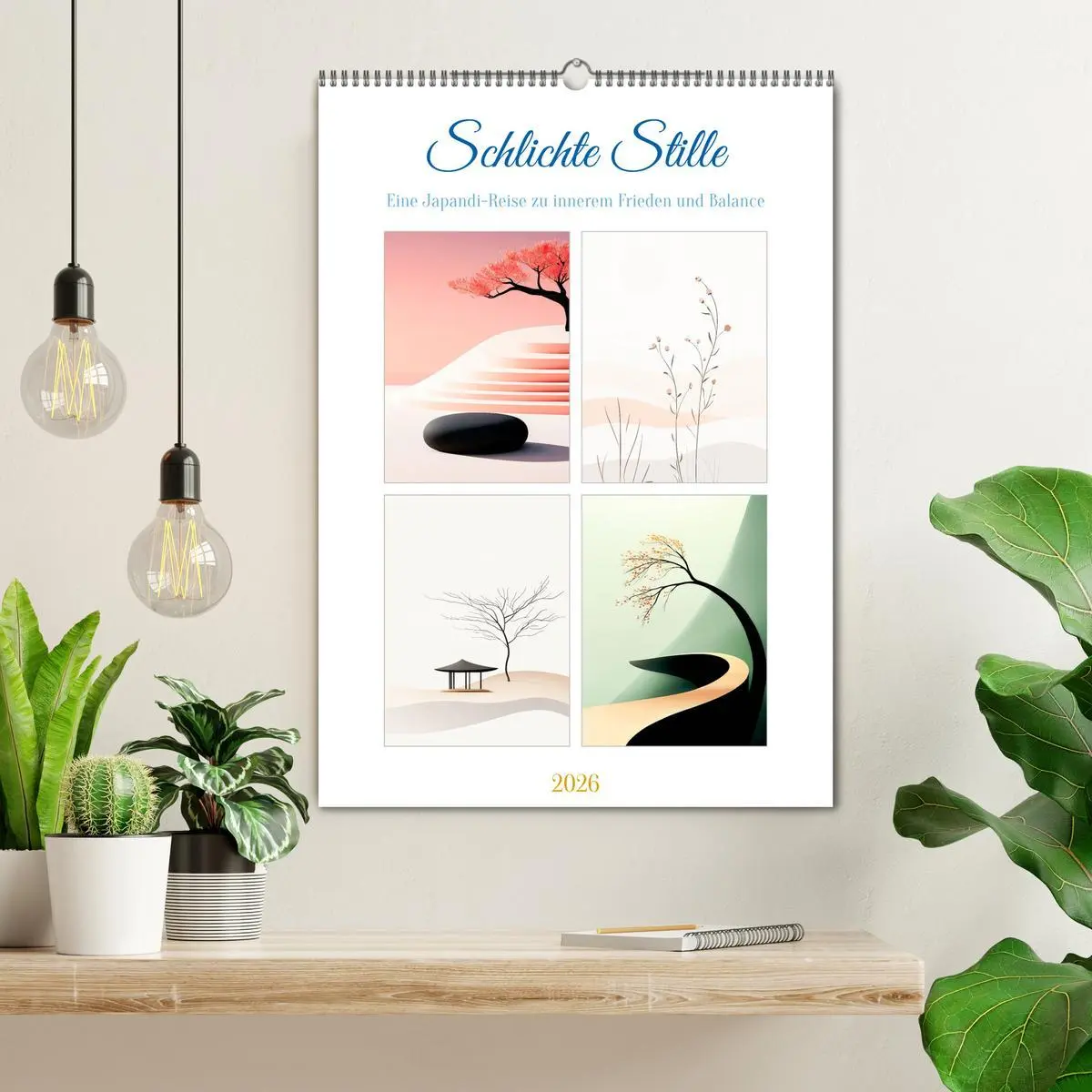 Bild: 9783457278215 | Schlichte Stille (Wandkalender 2026 DIN A2 hoch), CALVENDO...