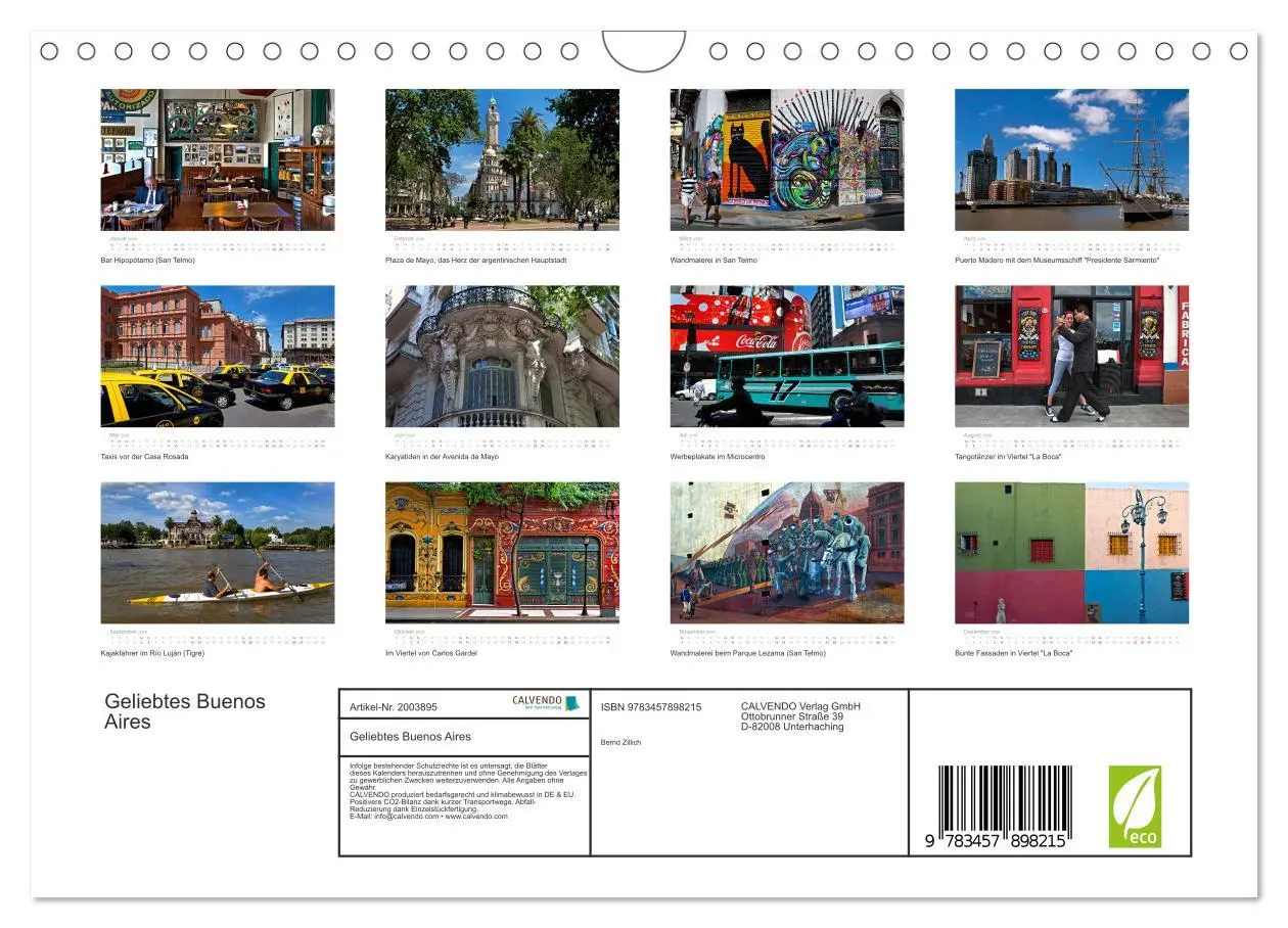 Bild: 9783457898215 | Geliebtes Buenos Aires (Wandkalender 2026 DIN A4 quer), CALVENDO...