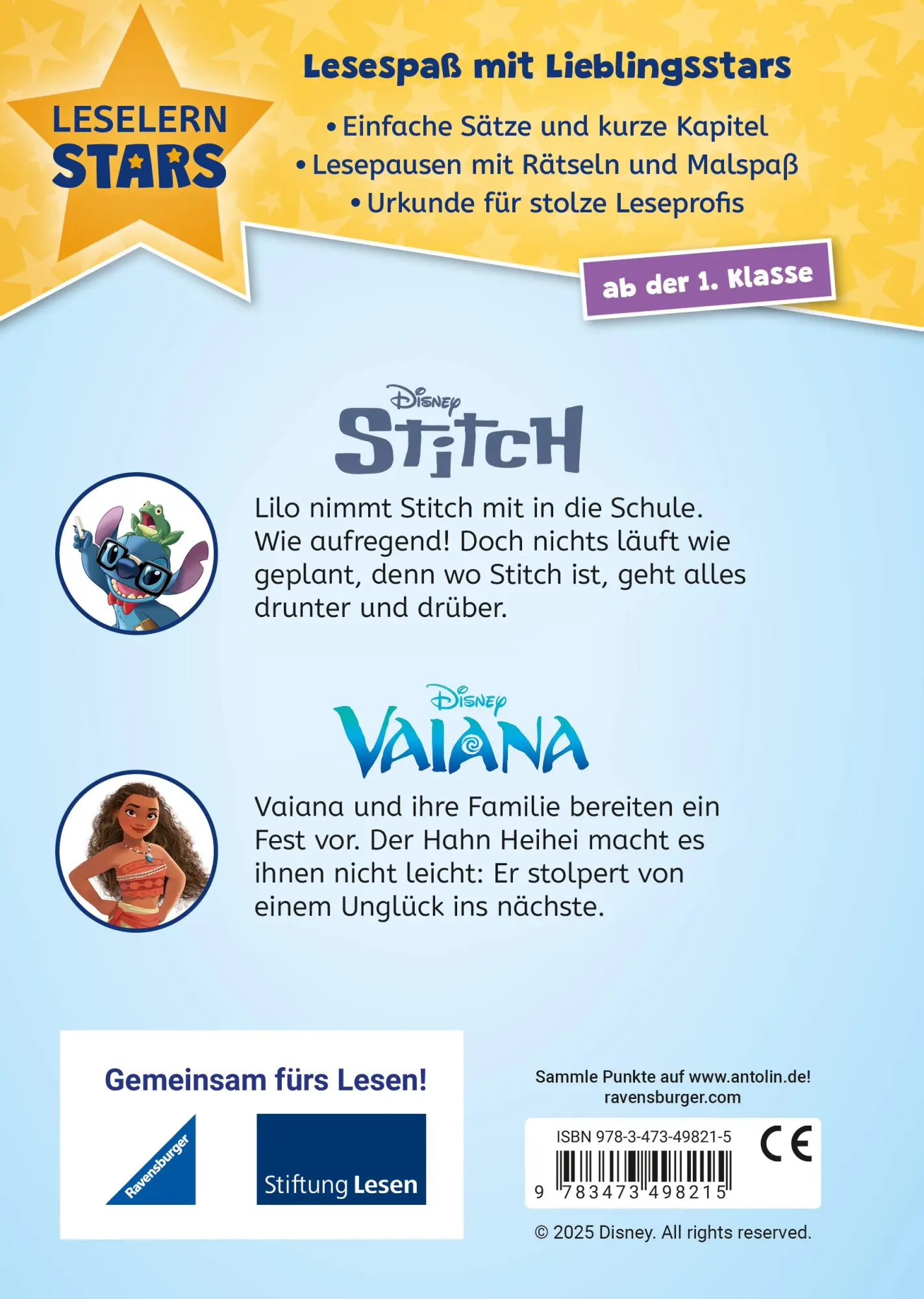 Rückseite: 9783473498215 | Leselernstars: Disney - Lustige Geschichten | Sarah Dalitz | Buch