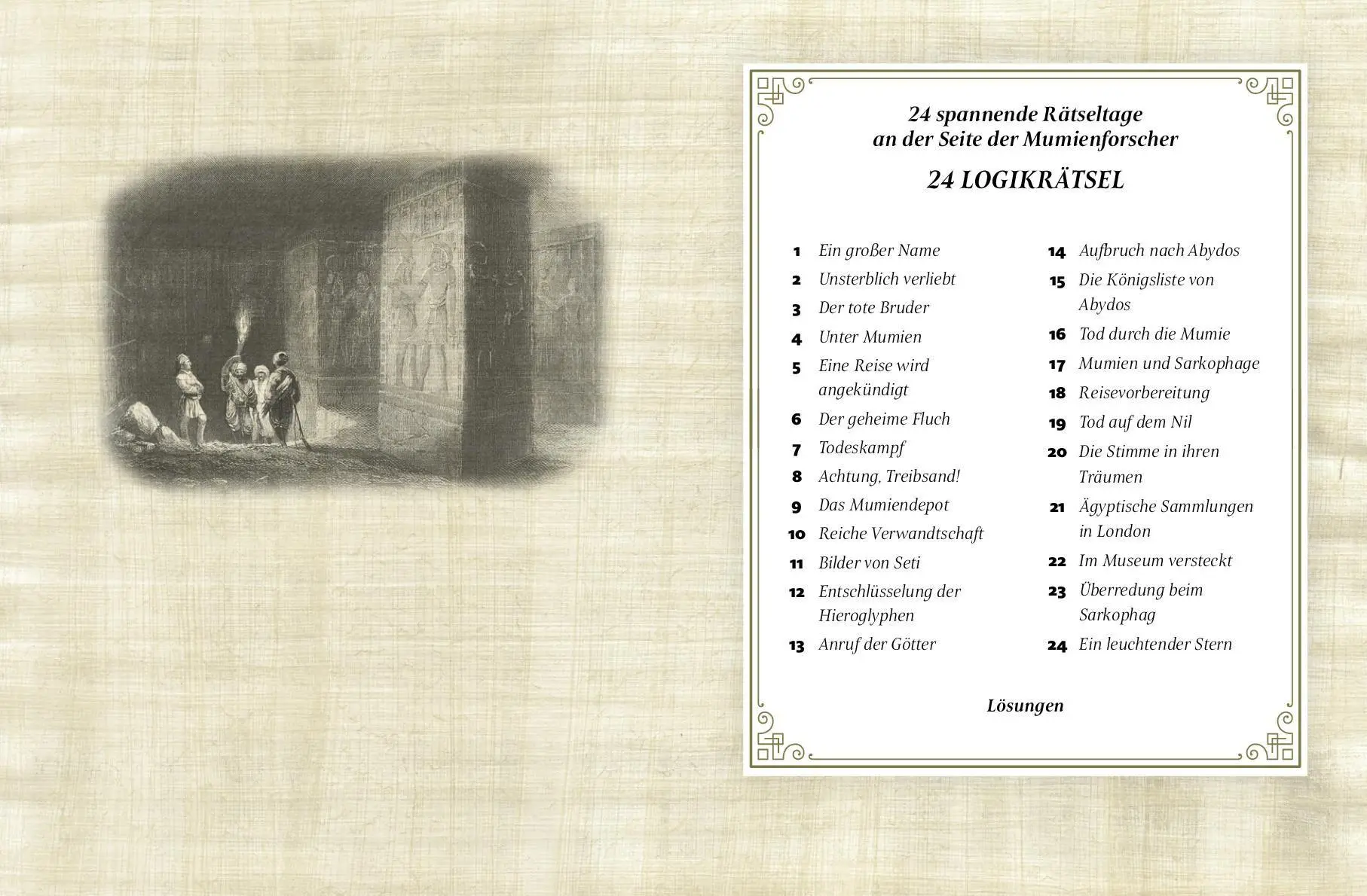 Bild: 9783625198215 | Der Fluch der Mumie Adventskalender der Logikrätsel | Philip Kiefer