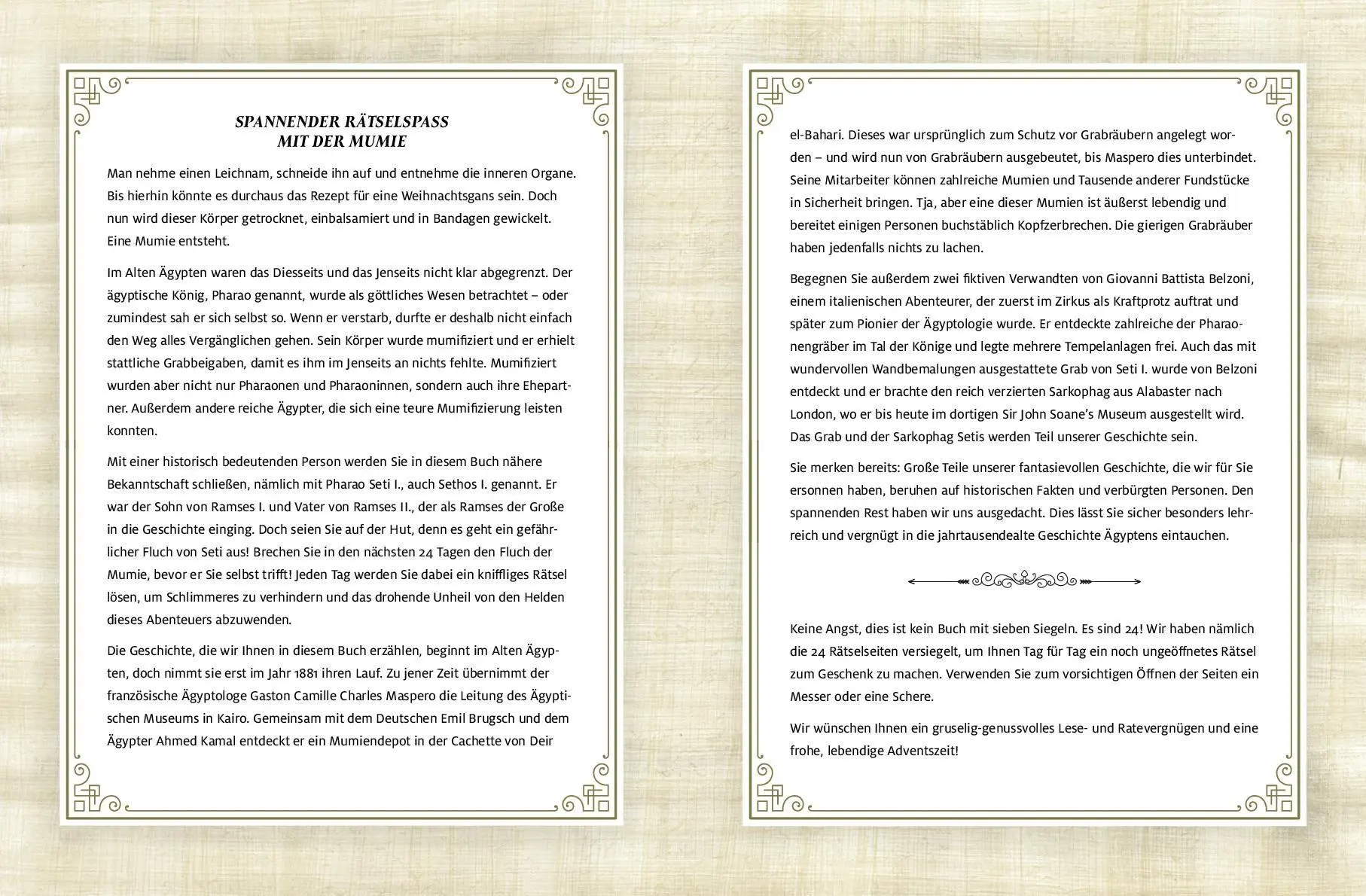 Bild: 9783625198215 | Der Fluch der Mumie Adventskalender der Logikrätsel | Philip Kiefer