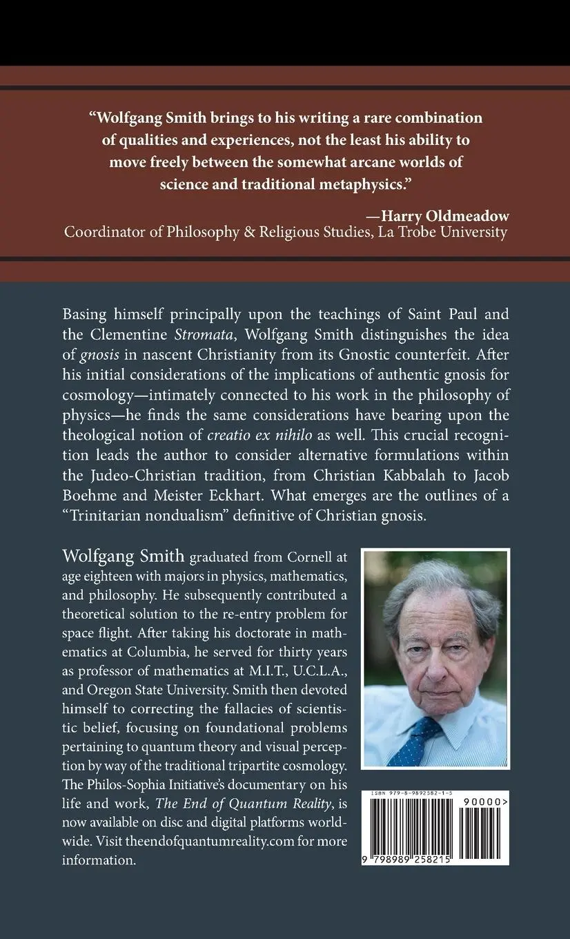 Rückseite: 9798989258215 | Christian Gnosis | From Saint Paul to Meister Eckhart | Wolfgang Smith