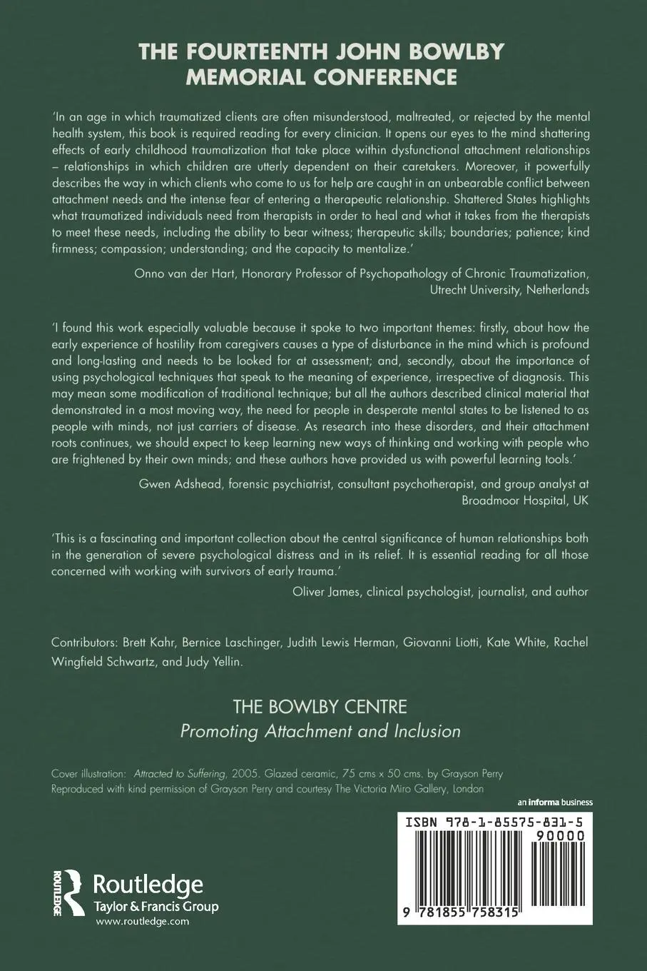 Rückseite: 9781855758315 | Shattered States | Disorganised Attachment and its Repair | Buch