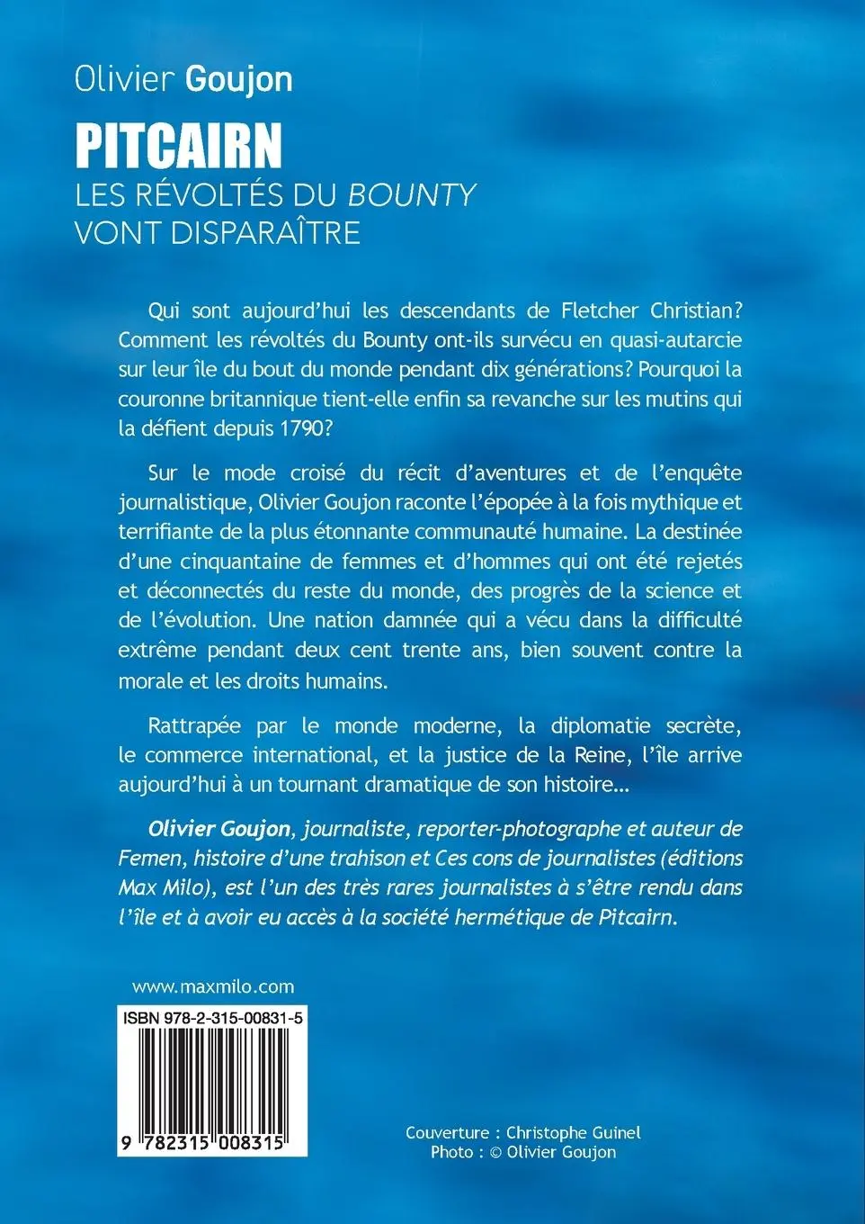 Rückseite: 9782315008315 | Pitcairn | Les révoltés du Bounty vont disparaître | Olivier Goujon