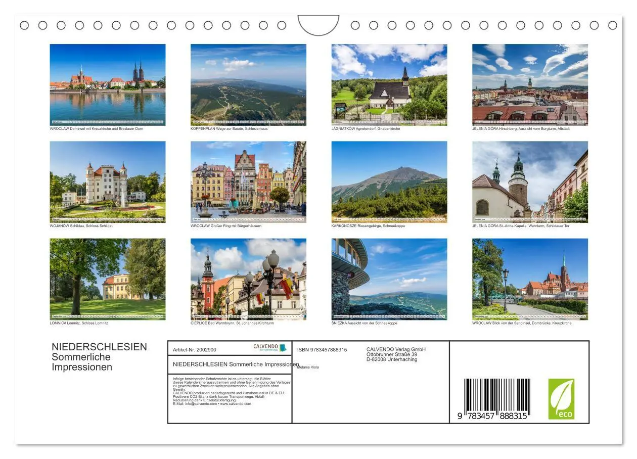 Bild: 9783457888315 | NIEDERSCHLESIEN Sommerliche Impressionen (Wandkalender 2026 DIN A4...