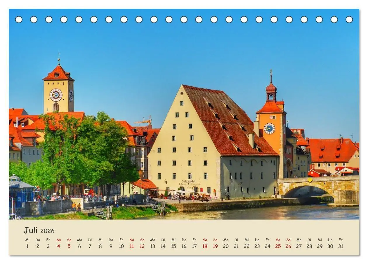 Bild: 9783516738315 | Regensburg. Du bist so schön (Tischkalender 2026 DIN A5 quer),...