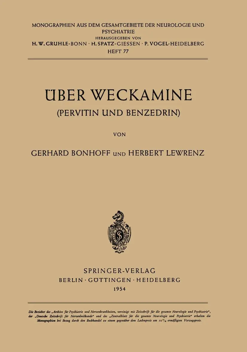 Cover: 9783540018315 | Über Weckamine | Pervitin und Benzedrin | H. Lewrenz (u. a.) | Buch