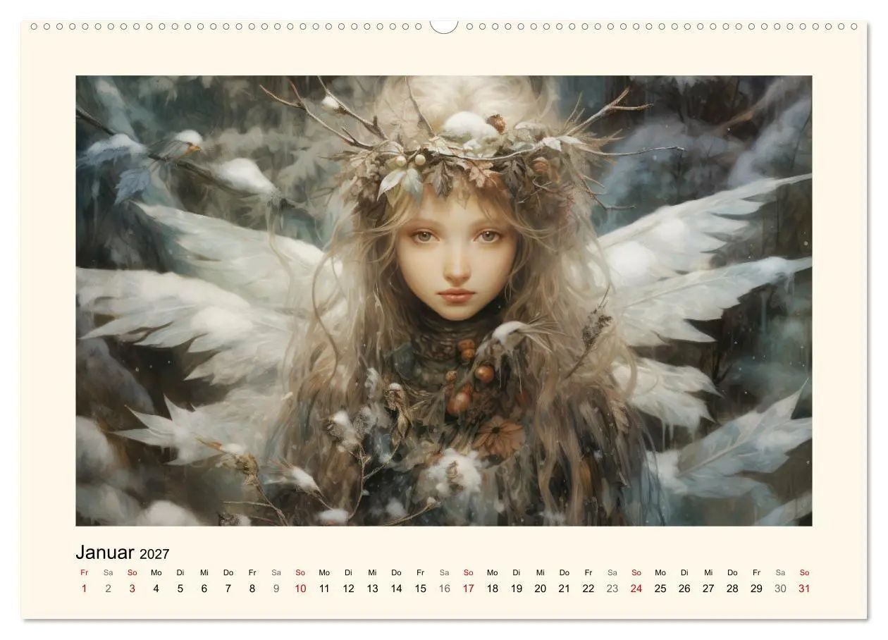 Bild: 9783569208315 | Feenglanz (hochwertiger Premium Wandkalender 2027 DIN A2 quer),...