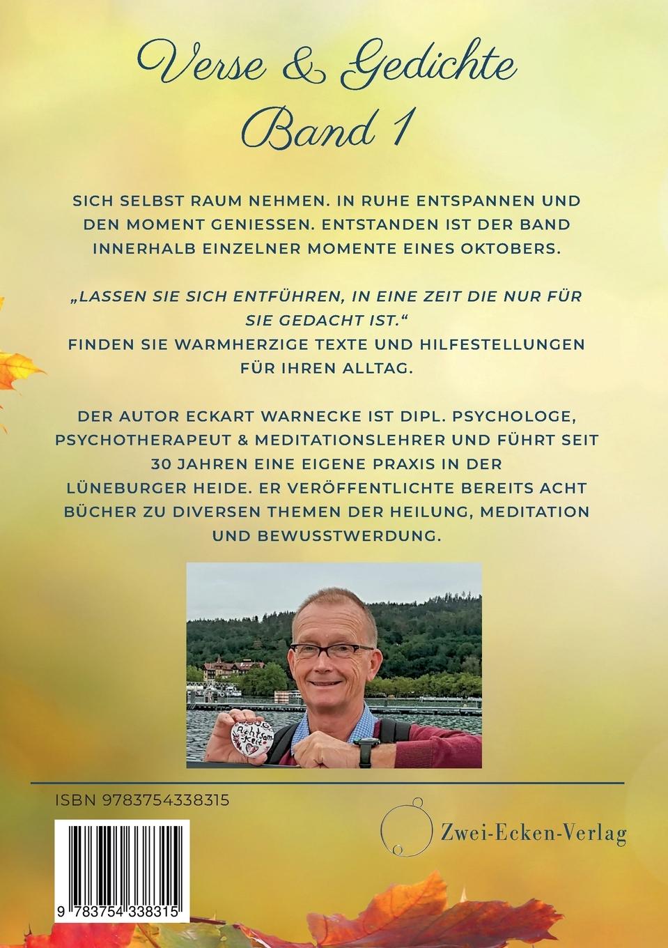 Rückseite: 9783754338315 | Momente im Oktober | Verse &amp; Gedichte Band 1 | Eckart Warnecke | Buch