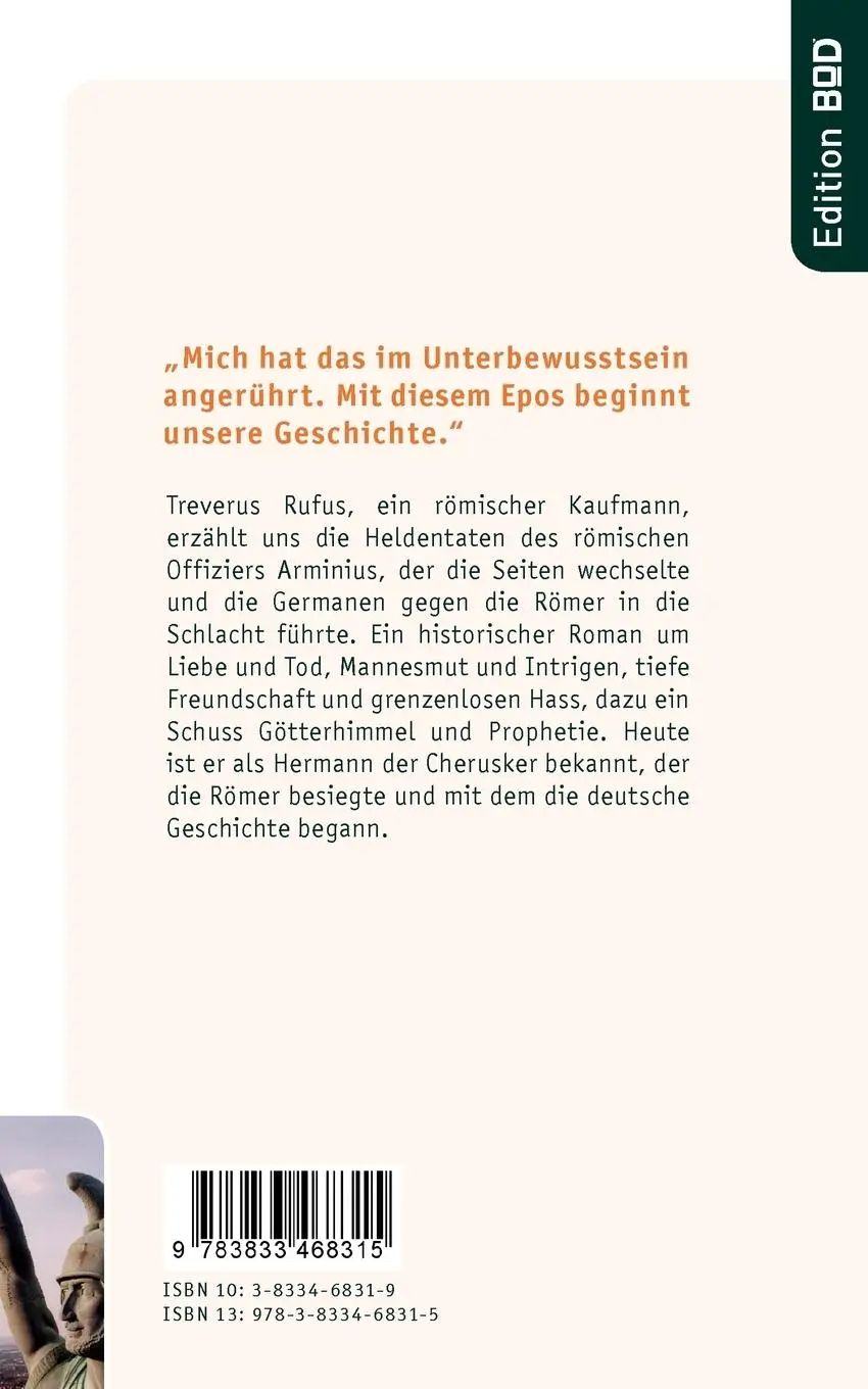Rückseite: 9783833468315 | Hermann, Römer und Cherusker | Jens Holthausen | Taschenbuch | 284 S.