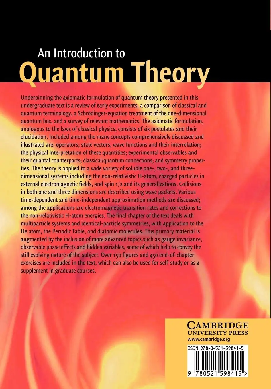 Rückseite: 9780521598415 | An Introduction to Quantum Theory | F. S. Levin (u. a.) | Taschenbuch