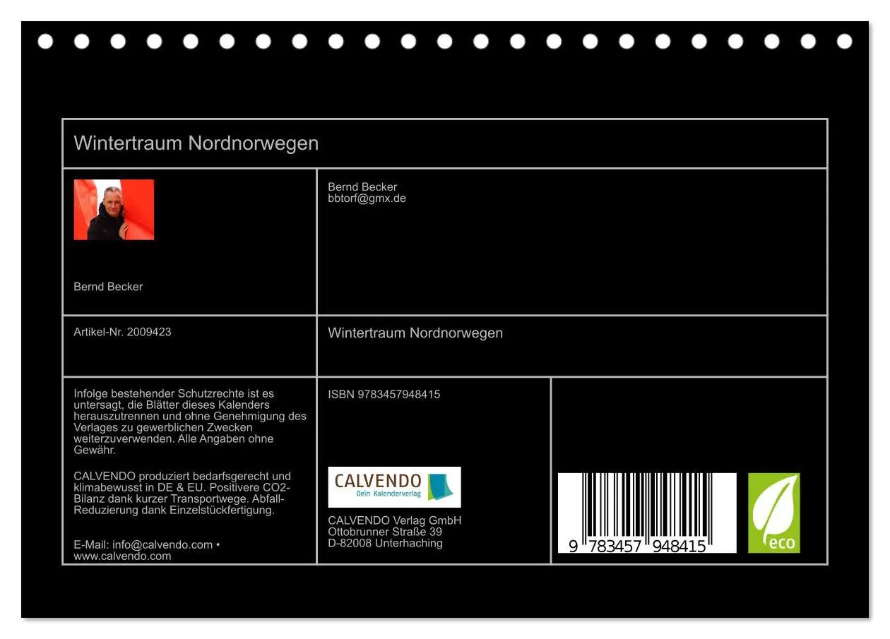 Bild: 9783457948415 | Wintertraum Nordnorwegen (Tischkalender 2026 DIN A5 quer), CALVENDO...