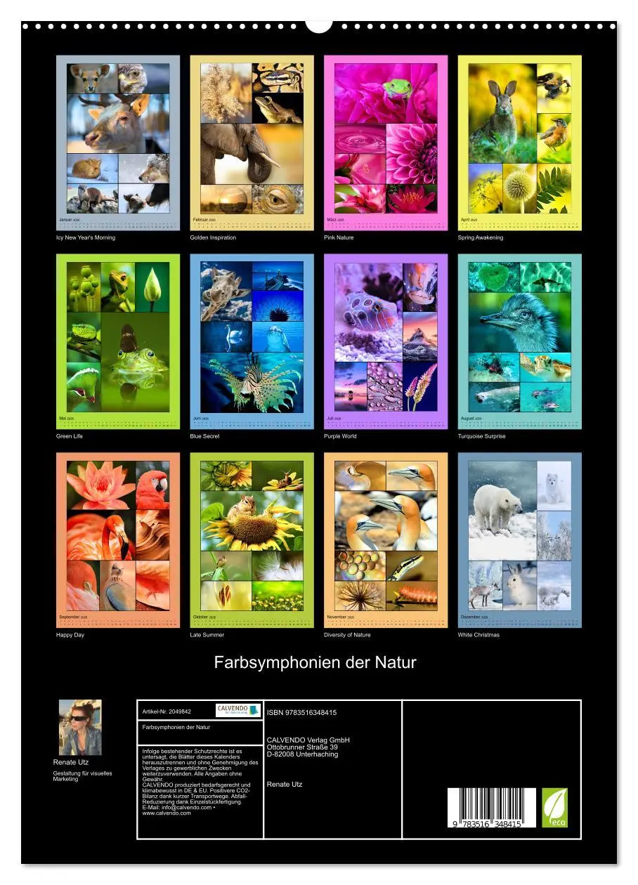 Bild: 9783516348415 | Farbsymphonien der Natur (hochwertiger Premium Wandkalender 2026...