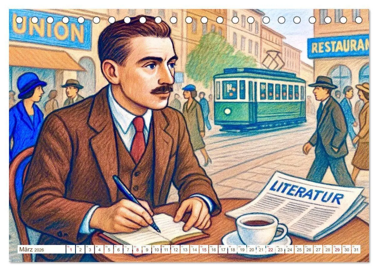 Bild: 9783516658415 | Erich Kästner (Tischkalender 2026 DIN A5 quer), CALVENDO...